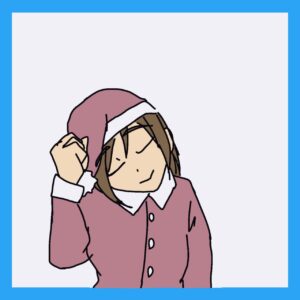 手話４コマ漫画、「おはようございます」の２コマ目です。